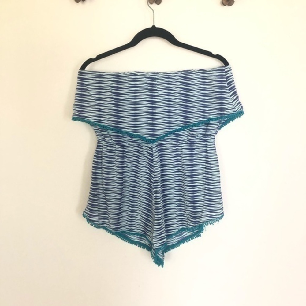 Victoria’s Secret Shorts Romper Swim Cover Blue M - Picture 5 of 5